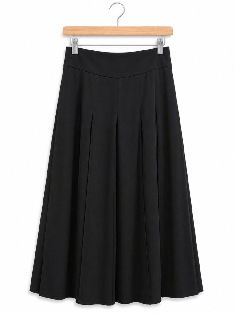 JOSEPH RIBKOFF | Black Pants with Sheer Pleated Detail – Women’s Size 10